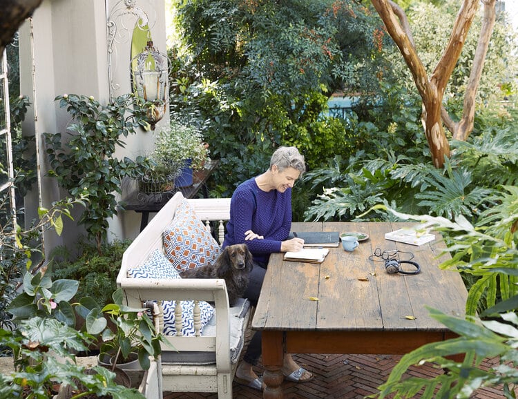 Elsa's garden - her favourite place at home