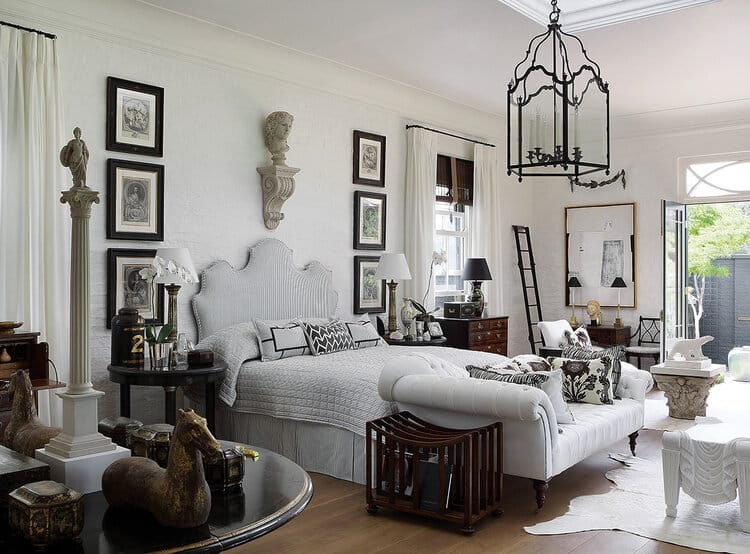 Bedroom at Stephen Falcke’s home - Photograph Elsa Young