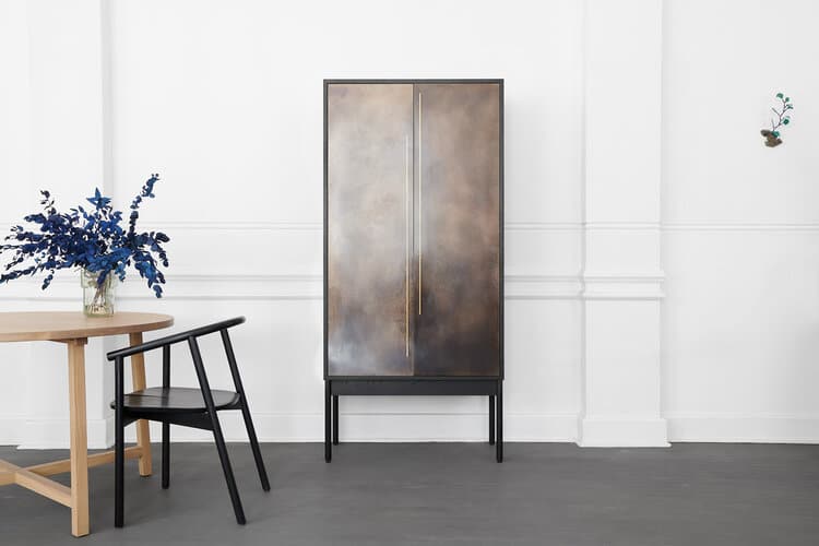 The Works Drinks Cabinet with Round Harvest Table